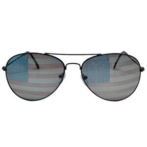 6029 | Black Frame America Flag Novelty Aviator Sunglasses